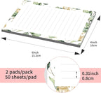 SXboxing Sticky Notes 4X6 Inches, 2 Pack Large Cute Self-Stick Pads, Bright Funny Memo Pads Easy to Stick for Home, Office Luxury Leaf