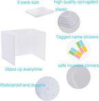 6 Pack Privacy Shields for Student Desks, Privacy folders for Student Testing Desk dividers- Includes Extra Labels