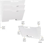 Wallniture Lisbon Wall File Holder Organizer for Office Storage, 3-Tier Mail and Magazine Holder Metal White