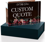 Personalized Gifts, Custom Quote Block Letter Board,Crystal-Clear Acrylic with Gift Box,17 Styles, Holiday and Christmas Gift for Mom, Dad, Girlfriend, Him or Her, Husband, Wife (4"x6", Floweret)