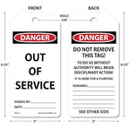 AccuformNMC 100 Safety Tags by-The-Roll, Danger Out of Service, US Made OSHA Compliant Tags, Waterproof PF-Cardstock, Resists Tears, 6.25"x3", TAR118