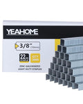 YEAHOME Light Duty Staples for Staple Gun, 3000 Counts 3/8-Inch JT21 Staples Standard Refill for Stapler, Suit for Upholstery, Crafts, General Repairs