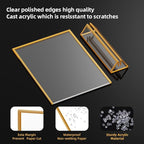 PPH-Sisy Acrylic Sign Holder 8.5X11 Gold Picture Frame Double Sided Acrylic Frame Plastic Sign Holder Display Stand for Wedding Table Numbers Menu Holder (6 Pack)