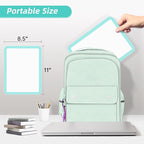 VUSIGN Small White Board Dry Erase, 8.5'' x 11'' Magnetic Dry Erase Board, Mini Whiteboard with Markers for Students, Fridge, Wall, Locker, Green