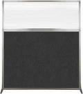 Versare Hush Screen Portable Room Divider | Workstation Wall Divider | Freestanding Privacy Hush Panels | Clear Fluted Windows | Fabric Office Divider Screen | Great for Room Separation