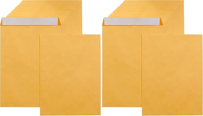 Amazon Basics Catalog Mailing Envelopes, Peel and Seal, 9x12 Inch, Brown Kraft (Pack of 500)