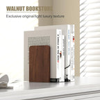 Book Ends, 10 Pair Bookends, Heavy Duty Wooden Bookend Support for Books and Movies (10, Square bookends)