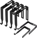 Amylove 4 Pcs Adjustable Cubicle Hanger Universal Partition Metal Cubicle Hooks Door Hanger, Adjusted to Fit Panels with 1 3/8 Inch to 3 1/2 Inch Thickness for Office Whiteboard (Black)
