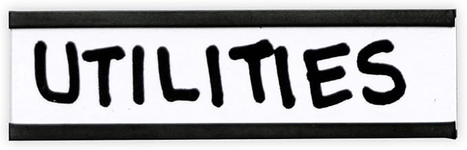 SmartSign Pack of 25 Magnetic 'C' Channel Label Holders | 0.5" x 2"