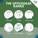 OfficeGear Shelf Edge Barcode Price Ticket Labels 21-up [25 Sheets - 525 Pack] 38x70mm Custom Printable A4 120gsm Card Micro-Perforated Non-Adhesive Merchandise Tag Includes Design Template