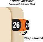 2026 Year Stickers, Doctor Stuff 2026 Chart Stickers, Orange/Black Color Coded, Arden Style, USA Made Year Labels for End Tab File Folders, 500/Roll, 1 Roll, 3/4" x 1-1/2"