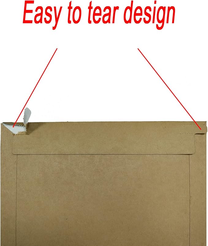 Bonfasvo Rigid Mailers 30 Pack 9.25 x 11.75 inches Brown Self Seal Stay Flat Bulk Cardboard Kraft No Bend Mailers Peel and Seal for Document Photos Pictures Papers Files CD