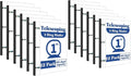 INFUN 1 Inch Telescoping 3 Ring Binder -12 PCS-White, Flexible Binders with Customizable Front Cover and Clear Catalog Pocket, 1Inch Rings, 225 Sheet Capacity
