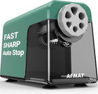 AFMAT Heavy Duty Electric Pencil Sharpener, 6 Holes, Auto Stop Pencil Sharpeners for 6-11mm Pencils, Classroom Electric Sharpener for Artists, 7000 Sharpenings, Save Pencils, PSX1