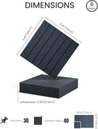 Fluxynara Felt Bulletin Board Tiles -28"x18" with 40 Adhesive Tabs, Cork Board Alternative for Office Decor, Push Pin Board Wall Organizer 6-Pack (Deep Charcoal Blue)