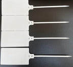 Blank Waterproof Plastic Tags for Labeling Marker Ties Large Tag Fastener Zip Tie Label Security Seal Tags 2.28"×3.94" 200pcs,White
