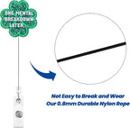 ONE Mental Breakdown Later… Funny Four-Leaf Clover Badge Reel | Retractable ID Card Green Badge Holder | Name Tag Work Badge Clip for RN LPN CNA MA ER Night Shift Nurse Doctor | Nurse Gifts | Acrylic