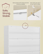 VASAGLE Custos Collection - Bookshelf, Bookcase, Cube Shelf with 9 Compartments, 9.4 x 38.6 x 38.6 Inches, Storage Shelf, for Living Room, Home Office, Dining Room, Cloud White ULBC477W01
