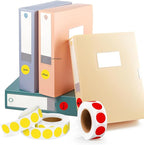 PARLAIM 2 Rolls 2000PCS 3/4" Round Circle Color-Code Dot Stickers,2 Color Style Colorful Coding Label Sticker for Home Office Classroom(Red+Yellow)