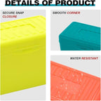 H4D Index Card Holder 3x5, Index Card Box Organizer Case, 3x5 Flash Note Card Holder, 3 Packs (Red/Green/Yellow)