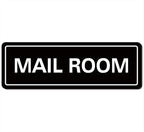 Mail Room Sign – Premium Frosted Acrylic Material, Strong Self-Adhesive, Quick Installation, Suitable For Your Office, Hotel, Bar, Restaurant And Home(9 × 3 Inches, Black)