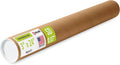 Paclord 3" x 24" Reinforced Kraft Paper Mailing Tube, Pack of 1 Tube with 2 Caps – Secure USPS Approved Poster Tube – Cardboard Tube for Shipping and Storing Posters, Prints, Artwork, or Documents