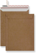 Bonfasvo Rigid Mailers 30 Pack 9.25 x 11.75 inches Brown Self Seal Stay Flat Bulk Cardboard Kraft No Bend Mailers Peel and Seal for Document Photos Pictures Papers Files CD
