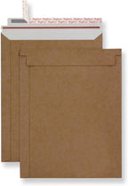 Bonfasvo Rigid Mailers 30 Pack 9.25 x 11.75 inches Brown Self Seal Stay Flat Bulk Cardboard Kraft No Bend Mailers Peel and Seal for Document Photos Pictures Papers Files CD