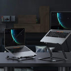 VIGLT Laptop Stand for Desk, Adjustable Laptop Stand Holder Portable Laptop Riser with Multi-Angle Height Adjustable Computer Stand for MacBook Air/Pro and More Notebooks 10-17.3"-Black