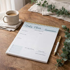 Spiral Daily Planner Agenda Notepad -100 Undated Tear-Off Sheets -Desk Notepad, Motivational Calendar, Organizer, Productivity Tracker, Organizing Goals, Task Planner, Ideas, Notes, to Do List 8.5x11