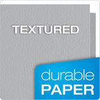 Oxford Twin-Pocket Folders, Textured Paper, Letter Size, Gray, Holds 100 Sheets, Box of 25 (57505EE)
