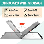 7 Pack Clipboard with Storage, High Capacity Storage Clipboard 8.5 x 11 with Pen Holder, Letter / A4 Size, Inner Plastic Folder Attached for Teacher Office Home, Size 13.4 x 9.4 x 0.9 in, Black