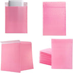 25 Pack 4x6 Inches Small Pink Poly Bubble Lined Mailers Padded Shipping Envelopes Self Seal Mailer Waterproof, Shockproof and Dustproof (Pink 4x6 Inches-25pcs)