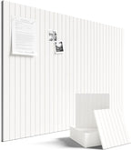 Fluxynara Large Felt Bulletin Board 48" x 36" Cork Board Alternative-12 Pack with 70 Safe Removable Adhesive Tabs, Cork Boards for Walls Cork Board for Home Office Classroom Pin Board (Milky White)