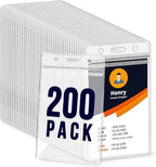 200 Pack ID Badge Holder - Vertical Badge Holder, 2.25" x 3.5" Clear Cards Holders for Lanyard, Plastic Sealable Waterproof, Name Tag Holder for Nurses, Office and School