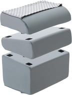 Novabright Foot Rest Under Desk at Work with 3 Adjustable Height, Non-Slip Ergonomic Foot Stool with Gel Top and Warm Pocket for Home Office Car Leg Back Rest(17" X 11" X 17",Cambered,Gray)