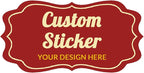 100-500 Pcs Custom Stickers Personalized Labels with Any Design Image Logo Text for Business Logo Thank You Labels,1/2/3/4 inch Customized Stickers(Fancy Frame-2)