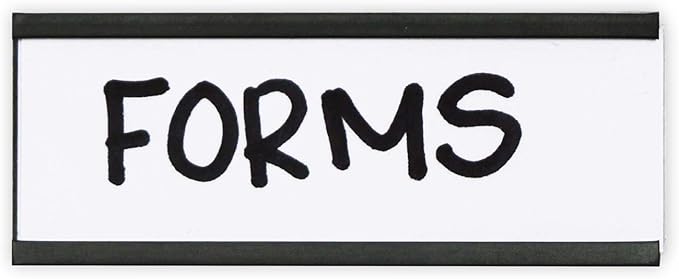SmartSign Magnetic 'C' Channel Label Holders for Metal Racks and Shelves | 0.75" x 2" Pack of 25