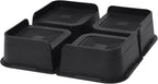 MXMZHXU Bed Risers 2 inch, 3 inch, 4 inch, 6 inch or 8 inch Heavy Duty Furniture Risers, Up to 6000 Lbs L Shaped Design Bed Lifts Blocks for Couch Desk Sofa Table (Black, 2 Inch 4 Pack)