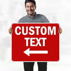 Custom Arrow,Custom Directional Sign, Left Arrow,24x30 Inches, 55 mil thick HDPE (high density polyethylene) Made in USA by My Sign Center