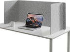 Keemute Desk Divider Privacy Screen 3 Panel Sound Absorbing - 47.2”x 23.6”x 19.7” Freestanding Acoustic Partitions for Office, Noise Reducing Panels for School, Home, Library,Sliver Grey