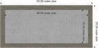 Amanti Art Grey Framed Magnetic Board 25x53 Oversize Vision Board for use with Magnets, 100% Metal Sheet to Display Items as Office Decor or for Home Organization in mudroom, Kitchen or Kids Room