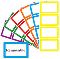 Yeachlaing Removable Name Tags, 3 1/2" x 2 1/4", 6 Colors 120 Waterproof Name Badges for Office,School,Classroom and Home