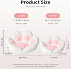 Ditucu Cat Paw Cushion Kawaii Chair Cushions 31.4 x 27.5 inch Cute Stuff Seat Pad Comfy Lazy Sofa Office Floor Pillow for Gaming Chairs Room Decor White