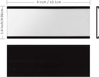 LLPT Magnetic Label Holder 4” x 1.6” 50 Packs C Channel 300g White Paper Cards Protective Film Strong Removable for Shelf White Board Toolbox Metal Wall Cabinet Drawer(MH4150)