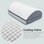 BlissfulNest Foot Rest Pillow for Under Desk at Work Office Footrest High Density Memory Foam Cooling Fabric Height Adjustable Foot Elevation Firm Feet Rest