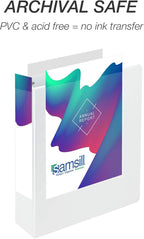 Samsill Durable 2 Inch Binder, Made in the USA, Round Ring Customizable Clear View Binder, White, 4 Pack (MP48467)