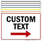 Custom Arrow,Custom Directional Sign, Right Arrow, 7x10 Inches, Rust Free .040 Aluminum, Fade Resistant, Made in USA by My Sign Center