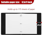 Vienrose 3 Ring Binder 1 Inch Round Rings with Linen Fabric Cover, Fits 8.5 x 11 Inch Paper, Durable Organizer for School, Office, Home, Recipes (2 Pack,LightGreen)