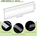 72 Pieces Clear Plastic Adhesive Shelf Tag & Price Label Holders for Supermarket, School, Library, Mailbox & Storage Bins(4 x 1 Inch)